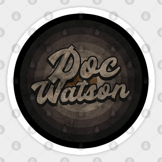 RETRO BLACK WHITE - Doc Watson Sticker by Yaon